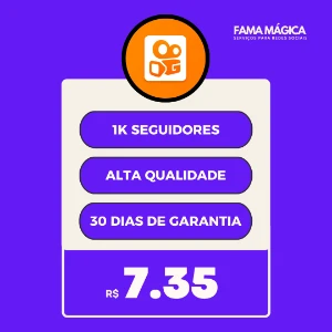 1K Seguidores KWAI - Redes Sociais