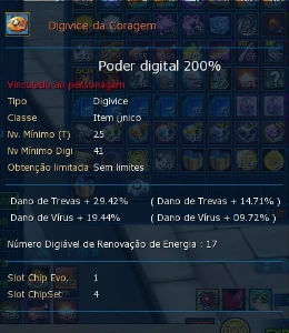 Conta digimon LADMO serv omega LuceShin conta full - Digimon Masters Online