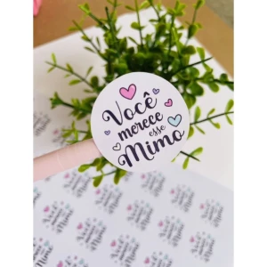 Adesivos Você Merece Esse Mimo - Artesanato e Personalizados