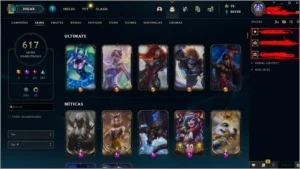 Conta Diamante IV - Full Champions - 617 Skins (6Prestigios) - League of Legends LOL