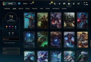 Conta Ferro 1 com 135 Champs e 74 Skins + 825 RP - League of Legends LOL