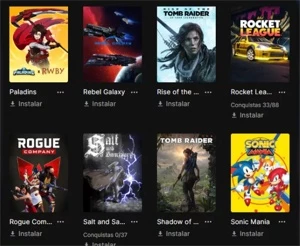 CONTA STEAM + EPIC GAMES COM 43 JOGOS STEAM E 53 EPIC GAMES - Outros