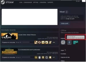 CONTA STEAM-ANTIGA 12 ANOS -PUBGB+COUNTER STRIKE Global