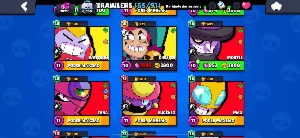 Conta Brawl Stars - 65/91 Brawlers