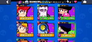 Conta Brawl Stars - 65/91 Brawlers
