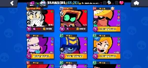 Conta Brawl Stars - 65/91 Brawlers