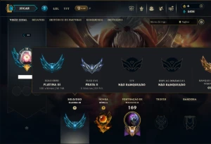 Platina 3 com 80 Champs e 20 Skins
