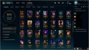 Conta borda gold 97 champ + 111skins+100icones+ 5 skins gold - League of Legends LOL