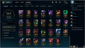 Conta borda gold 97 champ + 111skins+100icones+ 5 skins gold - League of Legends LOL