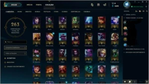 Conta borda gold 97 champ + 111skins+100icones+ 5 skins gold - League of Legends LOL