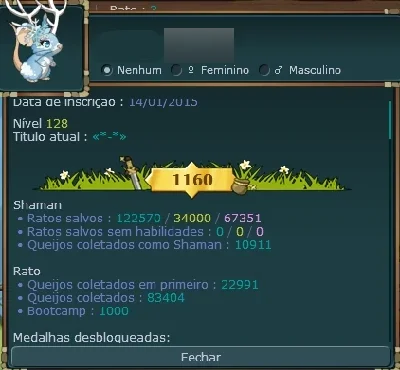 Conta Tfm Rara 2015 | Dono Unico | Nvl 128 | 23K Firsts - Transformice