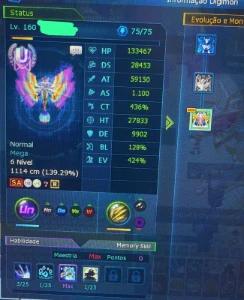 Conta End Game 7 Rank U !!! - Digimon Masters Online DMO