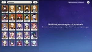 Genshin Impact AR 55  / 11 personagens 5 star.