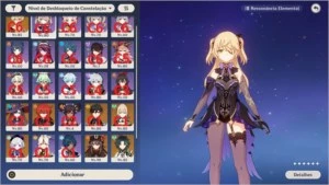 Genshin Impact AR 55  / 11 personagens 5 star.