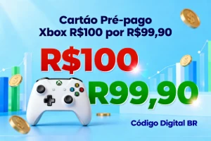 Cartão Pré‑pago Xbox R$100 – Código Digital BR por R$99,90