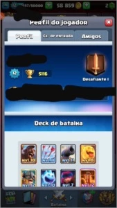 Conta Clash Royale Nível 12 + brinde cv 5 no clash of clans