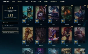 Conta LOL, GOLD I, Full champ + de 180 skins, level 352, IMP - League of Legends