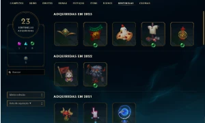 Conta LOL, GOLD I, Full champ + de 180 skins, level 352, IMP - League of Legends