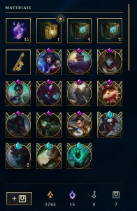 Conta LOL, GOLD I, Full champ + de 180 skins, level 352, IMP - League of Legends