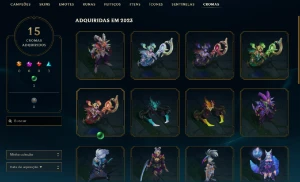 Conta LOL, GOLD I, Full champ + de 180 skins, level 352, IMP - League of Legends