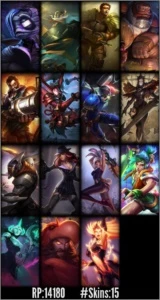 Conta Platina 5,41 campeões e 16 skins - League of Legends LOL