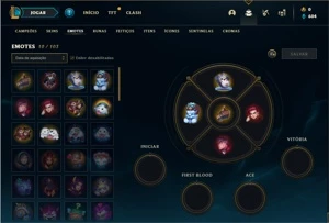Conta Platina 4 com 28 Champs e 5 Skins + 4 Fragmentos - League of Legends LOL