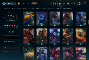 Ouro 1 com 150 Champs e 123 Skins ( JG / MID / ADC ) - League of Legends LOL
