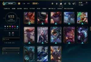 Ouro 1 com 150 Champs e 123 Skins ( JG / MID / ADC ) - League of Legends LOL
