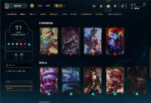 Conta mestre com 65 Champs e 21 Skins (18 PDL) - League of Legends LOL