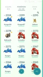 Conta pokemon go level 32 time vermelho com mewtwo - Pokémon