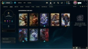 CONTA GOLD IV E-MAIL NÃO CONFIRMADO COM SKINS ULTIMATE - League of Legends LOL