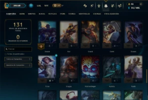 Ouro 2 com 65 Champs e 11 Skins - League of Legends LOL