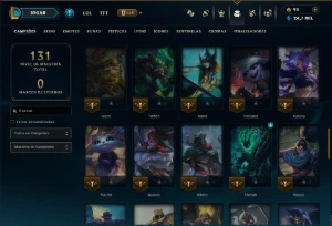Ouro 2 com 65 Champs e 11 Skins - League of Legends LOL
