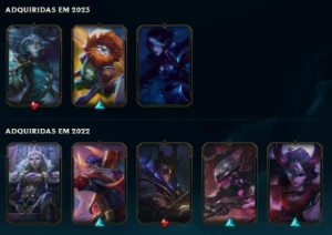 conta esmeralda zed dizimador de galaxias e diana inverno - League of Legends LOL