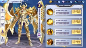 servidor A140 Partita de Coruja / Shun MM/ Milo divino - Saint Seiya Awakening SSA