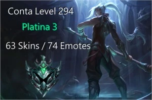 Conta Lol Platina 4 | 63 Skins ( Só skin bonita ) - League of Legends