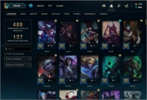 Conta League of Legends 900 skins + Conta Valorant LOL