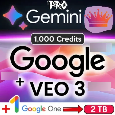 Gemini Pro com 1000 Créditos Veo 3