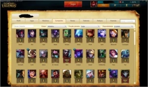CONTA PLATINA 4, 89 CHAMPS, 33 SKINS COM SENTINELA HEXTEC - League of Legends LOL