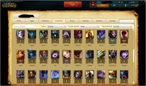 CONTA PLATINA 4, 89 CHAMPS, 33 SKINS COM SENTINELA HEXTEC - League of Legends LOL