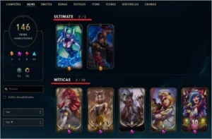 LOL acc DIAMANTE, SKINS DE PRESTÍGIO E RP - League of Legends