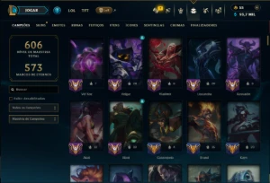 Unranked com TODOS os Champs e 116 Skins ( MID / TOP ) - League of Legends LOL
