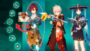 AR32 Heizou C6, Kazuha e Wanderer - Genshin Impact