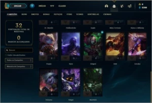 Conta ouro 1 com 3 skins e 28 champs - League of Legends LOL