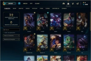 Conta ouro 1 com 3 skins e 28 champs - League of Legends LOL