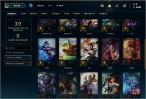 Conta ouro 1 com 3 skins e 28 champs - League of Legends LOL