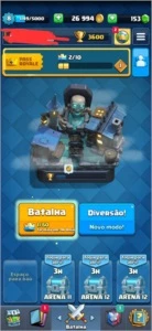 conta clash royale com passe arena 12