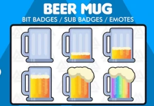 Emotes e Distintivos Cerveja para Twitch - Serviços Digitais
