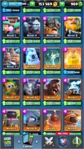 Promoção, conta liga 3 com otimo deck de 3 mosqueteiras. - Clash Royale