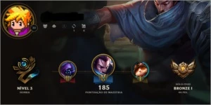 Conta bronze 1 com 40 champs - League of Legends LOL
